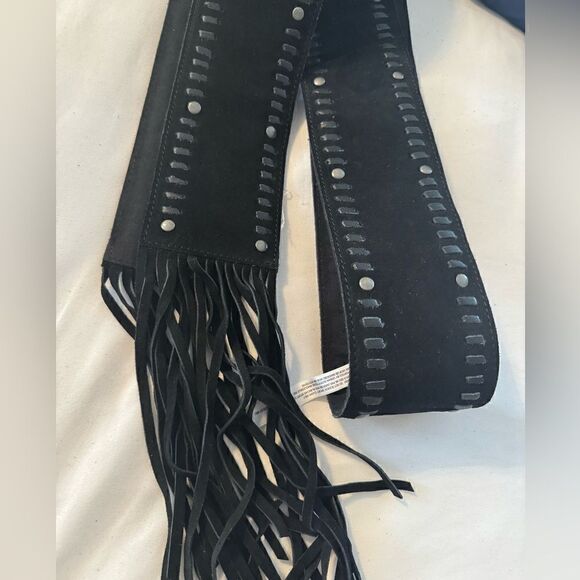 Free People  Blaire Fringe Wrap Belt